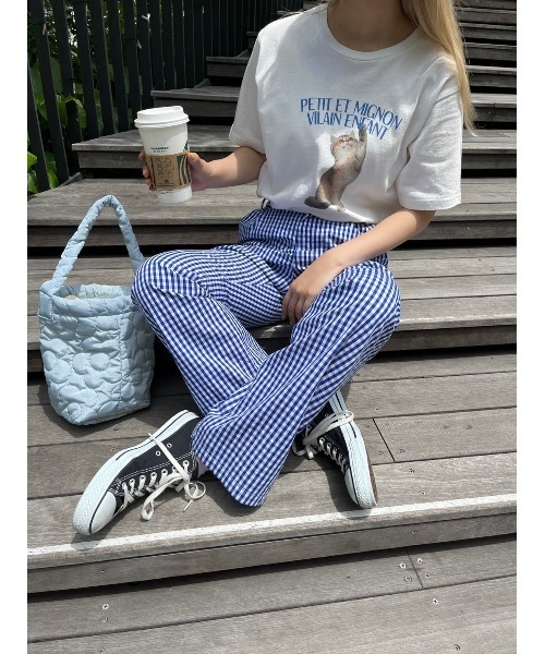 WC（ダブル シー）の「フラワーパターンキルトバッグ（トートバッグ・レディース・ピンク/ホワイト/サックスブルー・FREE）」の14枚目の写真