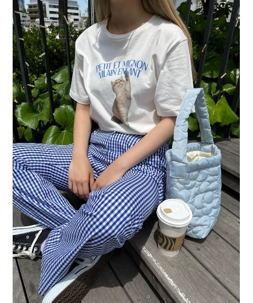 WC（ダブル シー）の「フラワーパターンキルトバッグ（トートバッグ・レディース・ピンク/ホワイト/サックスブルー・FREE）」の15枚目の写真