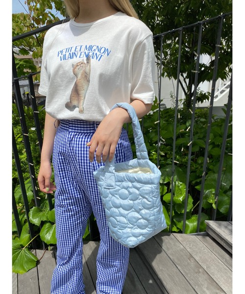 WC（ダブル シー）の「フラワーパターンキルトバッグ（トートバッグ・レディース・ピンク/ホワイト/サックスブルー・FREE）」の17枚目の写真