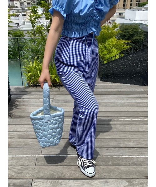 WC（ダブル シー）の「フラワーパターンキルトバッグ（トートバッグ・レディース・ピンク/ホワイト/サックスブルー・FREE）」の18枚目の写真