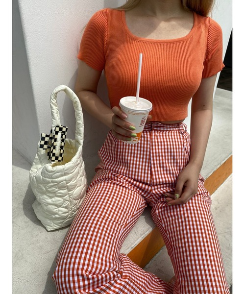 WC（ダブル シー）の「フラワーパターンキルトバッグ（トートバッグ・レディース・ピンク/ホワイト/サックスブルー・FREE）」の11枚目の写真