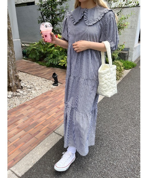 WC（ダブル シー）の「フラワーパターンキルトバッグ（トートバッグ・レディース・ピンク/ホワイト/サックスブルー・FREE）」の13枚目の写真