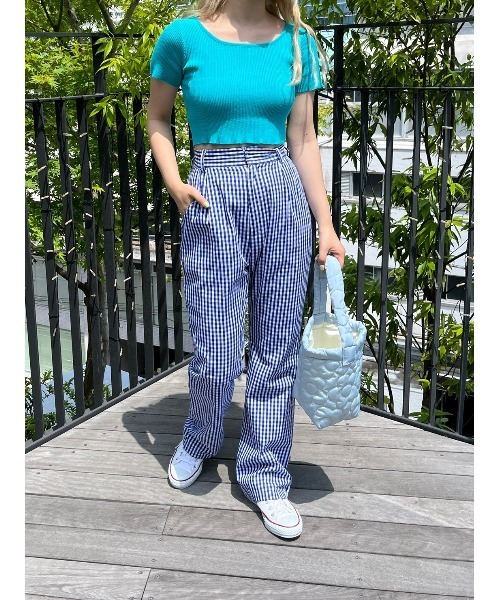 WC（ダブル シー）の「フラワーパターンキルトバッグ（トートバッグ・レディース・ピンク/ホワイト/サックスブルー・FREE）」の22枚目の写真