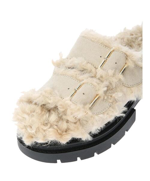 AMERICAN HOLIC（アメリカンホリック）の「ファーバックルサンダル（サンダル・レディース・ベージュ・L/M）」の9枚目の写真