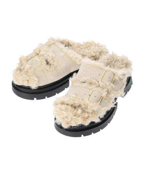 AMERICAN HOLIC（アメリカンホリック）の「ファーバックルサンダル（サンダル・レディース・ベージュ・L/M）」の13枚目の写真