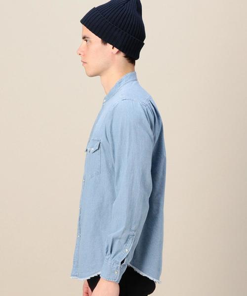 BEAUTY&YOUTH UNITED ARROWS（ビューティーアンドユースユナイテッドアローズ）の「BY インディゴ クラフト バンドカラーシャツ ◆（シャツ/ブラウス・メンズ・ネイビー・LARGE/X-LARGE/MEDIUM/SMALL/X-SMALL）」の4枚目の写真