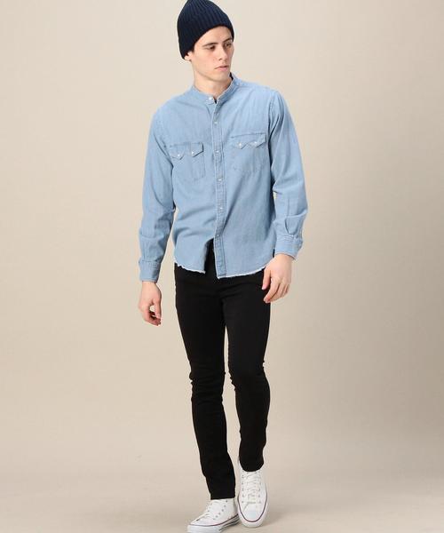 BEAUTY&YOUTH UNITED ARROWS（ビューティーアンドユースユナイテッドアローズ）の「BY インディゴ クラフト バンドカラーシャツ ◆（シャツ/ブラウス・メンズ・ネイビー・LARGE/X-LARGE/MEDIUM/SMALL/X-SMALL）」の5枚目の写真