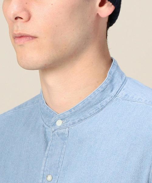 BEAUTY&YOUTH UNITED ARROWS（ビューティーアンドユースユナイテッドアローズ）の「BY インディゴ クラフト バンドカラーシャツ ◆（シャツ/ブラウス・メンズ・ネイビー・LARGE/X-LARGE/MEDIUM/SMALL/X-SMALL）」の6枚目の写真