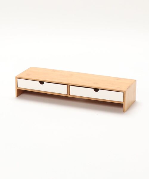 aimoha（アイモハ）の「モニター台　 北欧風机上ラック引き出し収納（家具・レディース・ホワイト/ブラック・FREE）」の6枚目の写真