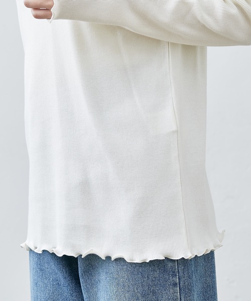 PUAL CE CIN（ピュアルセシン）の「テレコレース襟ロングスリーブインナー（Tシャツ/カットソー・レディース・ブラック/オフホワイト・FREE）」の18枚目の写真