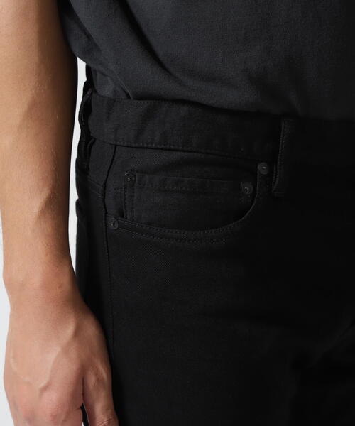 MINEDENIM（マインデニム）の「MINEDENIM（マインデニム）S.SLIM STR 5POCKET OWS/スリム　ブラックデニム（デニムパンツ・メンズ・ブラック・34/32/30/31/28/29/33）」の6枚目の写真