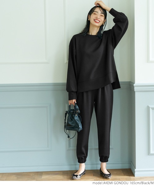 coca（coca）（コカ）の「段ボールジョガーパンツ（その他パンツ・レディース・ブラック/グレー・M/L）」の6枚目の写真