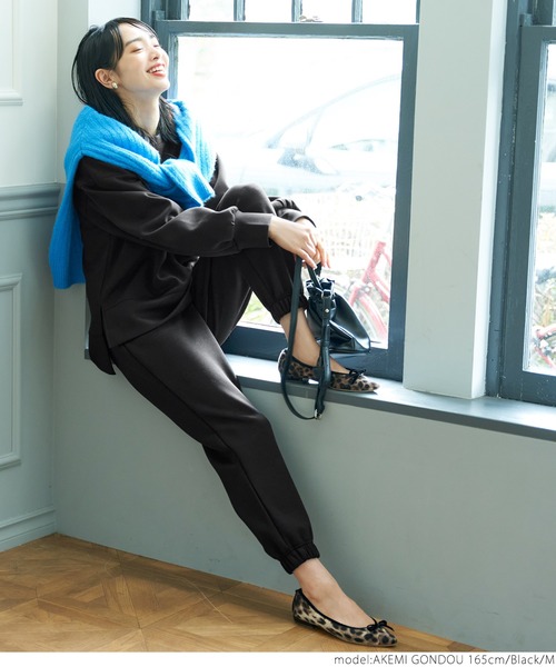 coca（coca）（コカ）の「段ボールジョガーパンツ（その他パンツ・レディース・ブラック/グレー・M/L）」の7枚目の写真