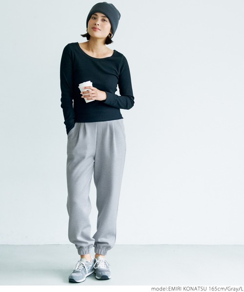 coca（coca）（コカ）の「段ボールジョガーパンツ（その他パンツ・レディース・ブラック/グレー・M/L）」の8枚目の写真