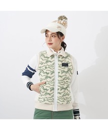 FILA GOLF/フィラ ゴルフ セットアップ ベスト スカート ボア 防風 撥水加工 ストレッチ レディース 保温 防寒
