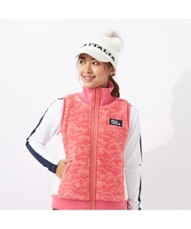 FILA GOLF/フィラ ゴルフ セットアップ ベスト スカート ボア 防風 撥水加工 ストレッチ レディース 保温 防寒