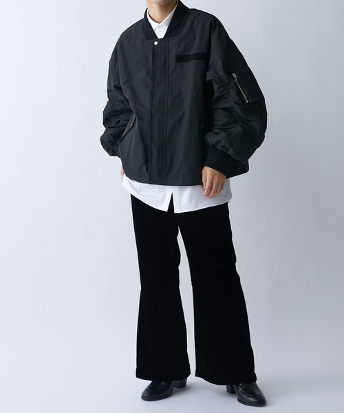 Lui's（ルイス）の「レイヤードキルティングMA-1（MA-1・メンズ・ブラック/ネイビー・S/M）」の5枚目の写真