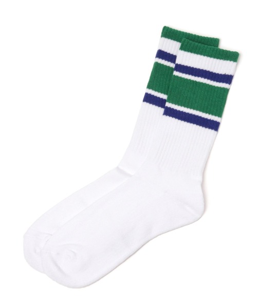 BAYFLOW（ベイフロー）の「BFリッチェルラインソックス（ソックス/靴下・メンズ・パープル/ネイビー/グリーン/ブラック・FREE）」の2枚目の写真