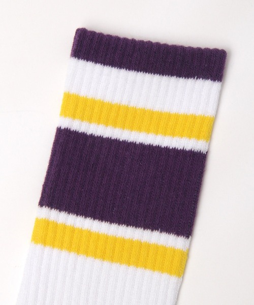 BAYFLOW（ベイフロー）の「BFリッチェルラインソックス（ソックス/靴下・メンズ・パープル/ネイビー/グリーン/ブラック・FREE）」の5枚目の写真
