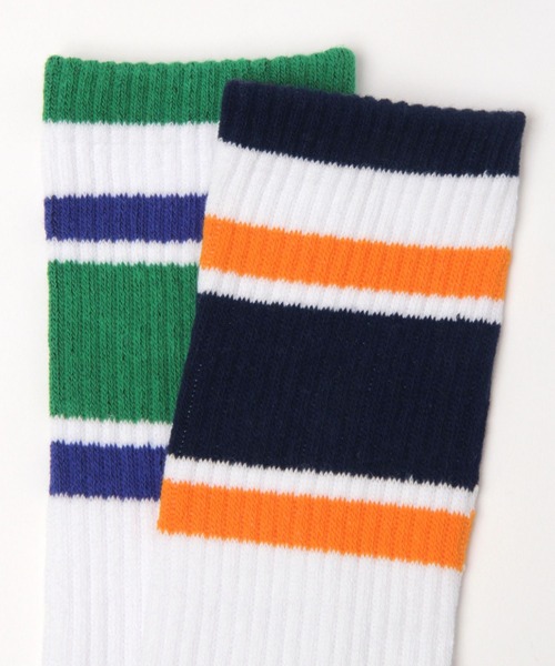 BAYFLOW（ベイフロー）の「BFリッチェルラインソックス（ソックス/靴下・メンズ・パープル/ネイビー/グリーン/ブラック・FREE）」の9枚目の写真