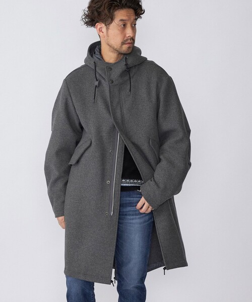 SHIPS(シップス)の「SHIPS: スーパー120'S メリノウール メルトン モッズコート(モッズコート・メンズ・ダークグレー/ネイビー・SMALL/MEDIUM/LARGE/X-LARGE)」の3枚目の写真