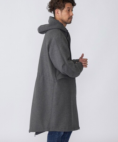 SHIPS(シップス)の「SHIPS: スーパー120'S メリノウール メルトン モッズコート(モッズコート・メンズ・ダークグレー/ネイビー・SMALL/MEDIUM/LARGE/X-LARGE)」の6枚目の写真