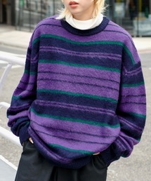 MONO-MART | 【CODDERR】モヘアライクマルチボーダー ビッグシルエットプルオーバーニット(ニット/セーター)