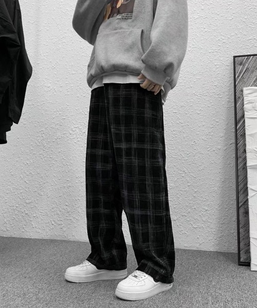Ressaca(レサーカ)の「チェック柄 ルーズシルエット ストレートイージーパンツ(その他パンツ・メンズ・ブラック/グリーン・L/XL/M)」の17枚目の写真