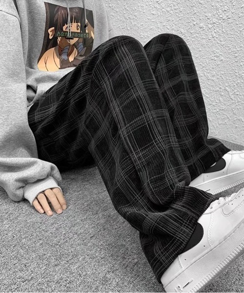 Ressaca(レサーカ)の「チェック柄 ルーズシルエット ストレートイージーパンツ(その他パンツ・メンズ・ブラック/グリーン・L/XL/M)」の11枚目の写真