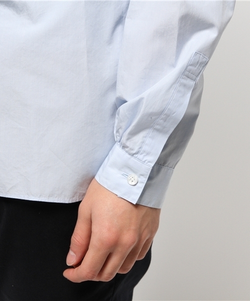 EDIFICE（エディフィス）の「◇トルファンコットンハケメ バンドカラーL/S（シャツ/ブラウス・メンズ・ブルー/ネイビー・44/46/50/48）」の7枚目の写真