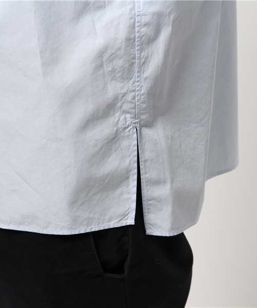 EDIFICE（エディフィス）の「◇トルファンコットンハケメ バンドカラーL/S（シャツ/ブラウス・メンズ・ブルー/ネイビー・44/46/50/48）」の9枚目の写真