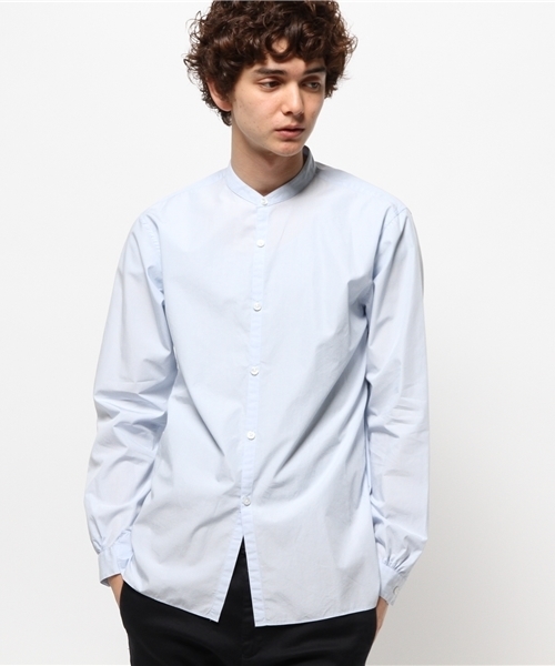 EDIFICE（エディフィス）の「◇トルファンコットンハケメ バンドカラーL/S（シャツ/ブラウス・メンズ・ブルー/ネイビー・44/46/50/48）」の13枚目の写真