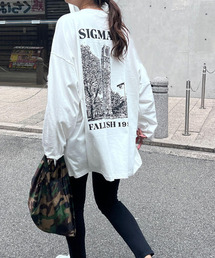 Back print over long TEE / バックプリントオーバーロンT(chiica select)