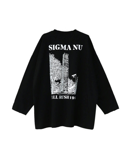 ISOOK(アイスー)の「Back print over long TEE / バックプリントオーバーロンT(chiica select)(Tシャツ/カットソー・レディース・ブラック/ホワイト・FREE)」の13枚目の写真