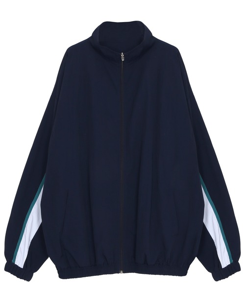 Figments（フィグメンツ）の「オーバートラックジャケット（ナイロンジャケット・レディース・ブラック/グリーン/パープル/サックスブルー/ネイビー/グレー・LARGE/X-LARGE）」の11枚目の写真