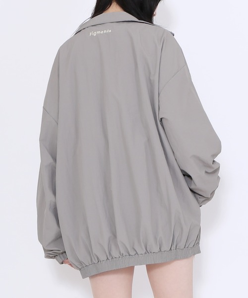 Figments（フィグメンツ）の「オーバートラックジャケット（ナイロンジャケット・レディース・ブラック/グリーン/パープル/サックスブルー/ネイビー/グレー・LARGE/X-LARGE）」の13枚目の写真