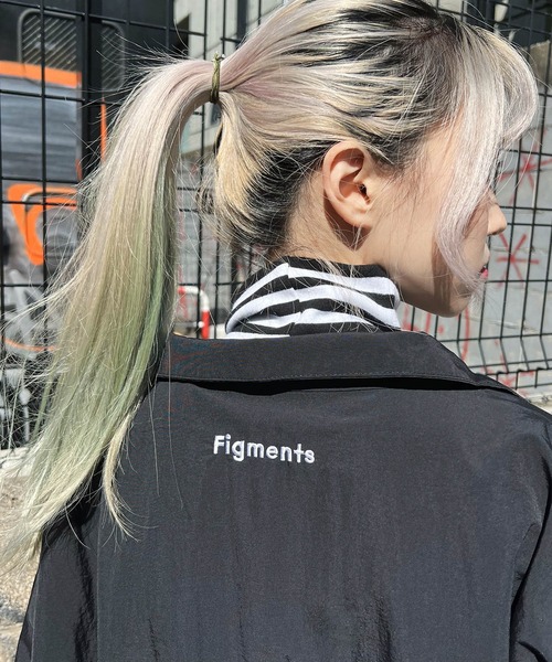 Figments（フィグメンツ）の「オーバートラックジャケット（ナイロンジャケット・レディース・ブラック/グリーン/パープル/サックスブルー/ネイビー/グレー・LARGE/X-LARGE）」の7枚目の写真