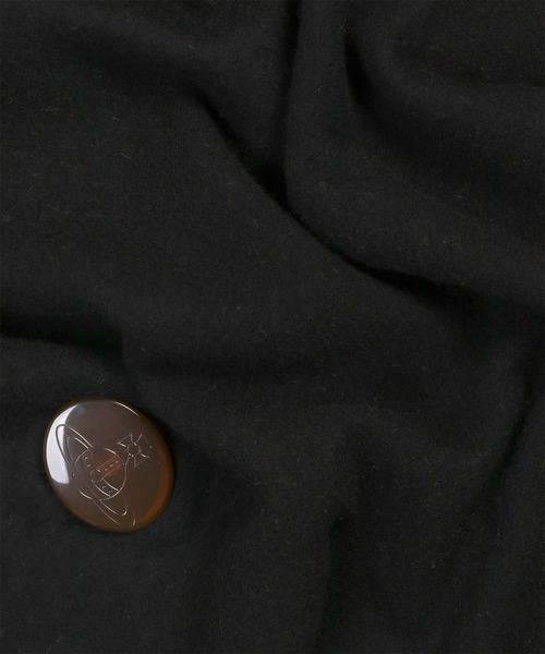 Vivienne Westwood ACCESSORIES(ヴィヴィアンウエストウッドアクセサリー)の「“LUMBERJACK” リバーシブルボタン付ストール【229152 64L】(ストール/ショール・レディース・ライトグレー/ブラック/ネイビー/グレー・FREE)」の7枚目の写真