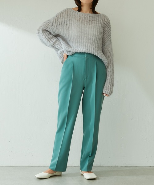 COLLAGE GALLARDAGALANTE(コラージュガリャルダガランテ)の「モヘアタッチニット(ニット/セーター・レディース・ライトグレー/ピンク/レモンイエロー・FREE)」の7枚目の写真