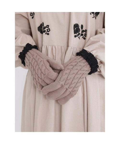 Samansa Mos2(サマンサ モスモス)の「3WAYグローブアームウォーマーセット(手袋・レディース・モカ/キナリ・フリ-)」の4枚目の写真