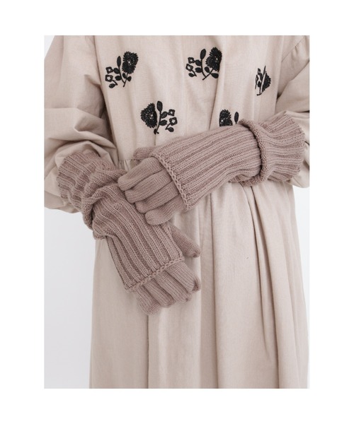 Samansa Mos2(サマンサ モスモス)の「3WAYグローブアームウォーマーセット(手袋・レディース・モカ/キナリ・フリ-)」の6枚目の写真