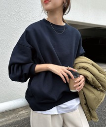 andme | 裏起毛ボリューム長袖スウェットトップス(スウェット)