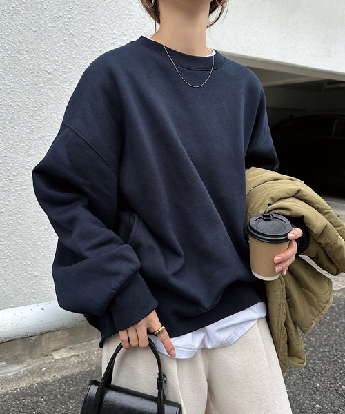 mood is me. ムードイズミー トレーナー スウェット トップス andme トレーナー スウェット 「新色追加」裏起毛ボリューム袖