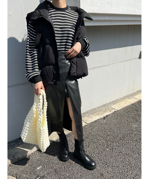 PHILLY（フィリー）の「フロントスリットロングスカート（スカート・レディース・ブラック/ブラック系その他・FREE）」の4枚目の写真