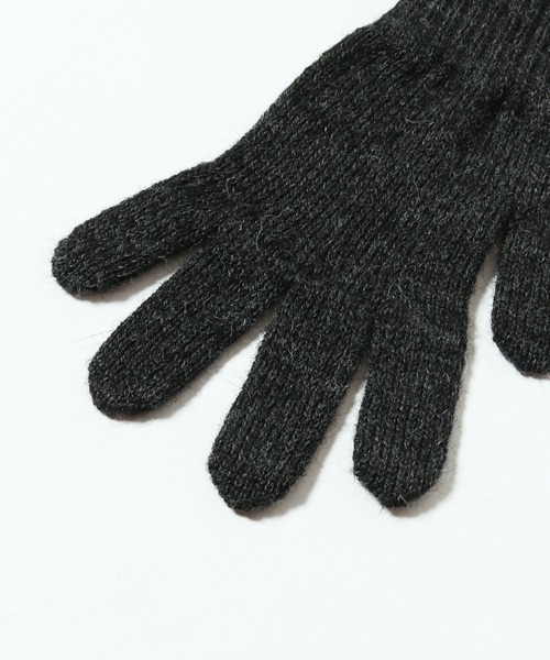 Black Sheep(ブラックシープ)の「Black Sheep/ブラックシープ KNIT GLOVE ニットグローブ(手袋・メンズ・チャコール・ONE SIZE)」の3枚目の写真