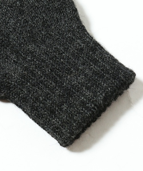Black Sheep(ブラックシープ)の「Black Sheep/ブラックシープ KNIT GLOVE ニットグローブ(手袋・メンズ・チャコール・ONE SIZE)」の5枚目の写真