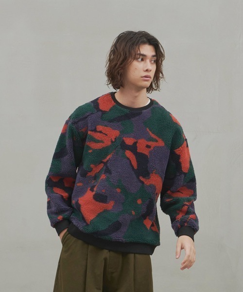 JUGLANS(ユグランス)の「【Revo.】総柄ジャガードボア/クルーネックスウェット(その他トップス・メンズ・ベージュ/ネイビー/グリーン・M/L)」の5枚目の写真