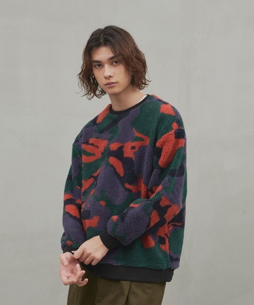 JUGLANS(ユグランス)の「【Revo.】総柄ジャガードボア/クルーネックスウェット(その他トップス・メンズ・ベージュ/ネイビー/グリーン・M/L)」の7枚目の写真