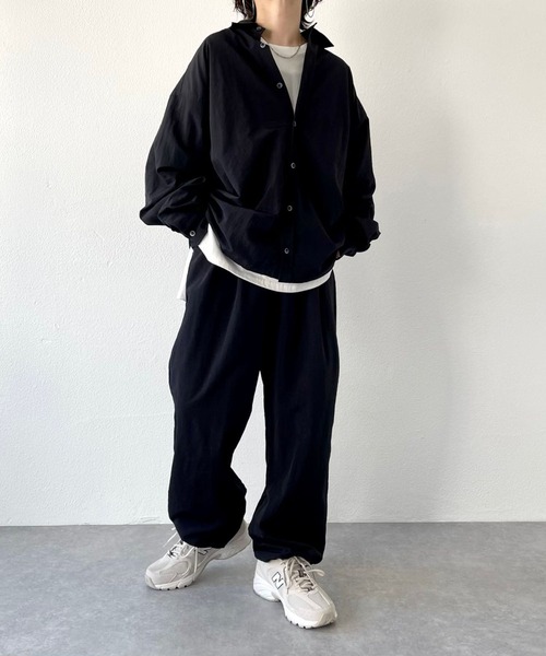 natto（ナット）の「【ユニセックスアイテム】loose silhouette nylon pants / "シーズンレスアイテム" ルーズシルエットナイロンパンツ（その他パンツ・メンズ・ブラック/ベージュ/グレー・FREE）」の22枚目の写真