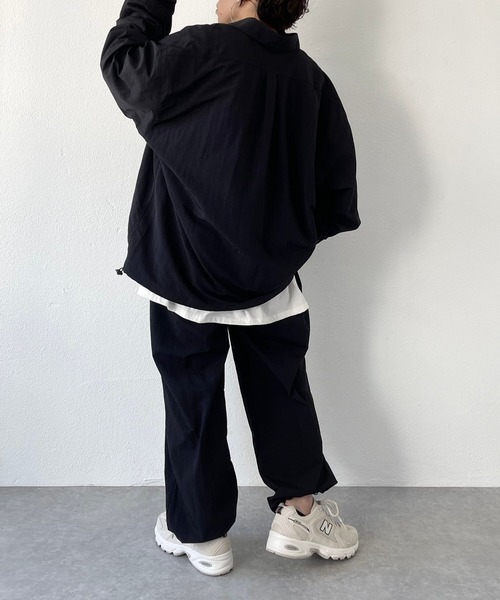 natto（ナット）の「【ユニセックスアイテム】loose silhouette nylon pants / "シーズンレスアイテム" ルーズシルエットナイロンパンツ（その他パンツ・メンズ・ブラック/ベージュ/グレー・FREE）」の14枚目の写真